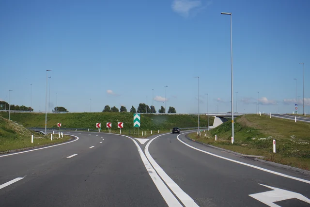 Rijstrooksplitsing als uitleg voor voorsorteren en rijstroken