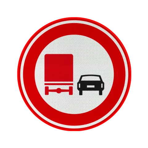 Vrachtverkeer mag niet inhalen