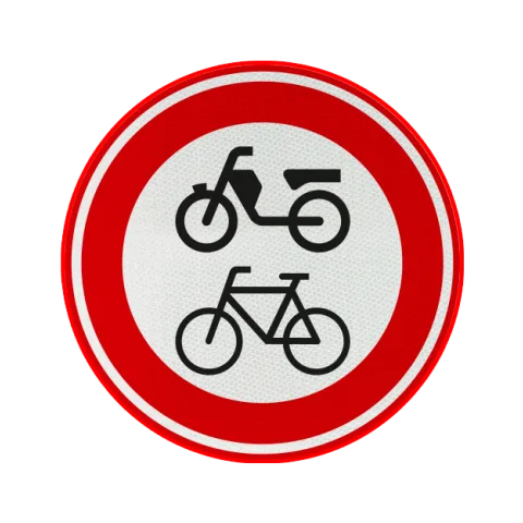 Gesloten voor fietsers en bromfietsers