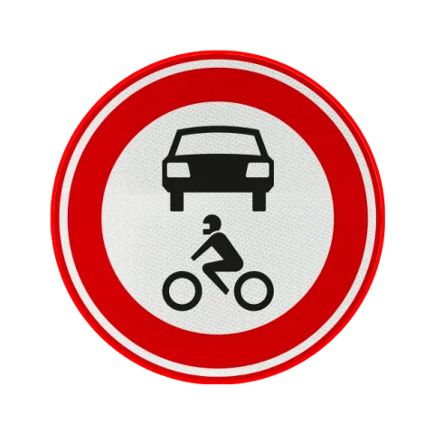 Gesloten voor motorvoertuigen