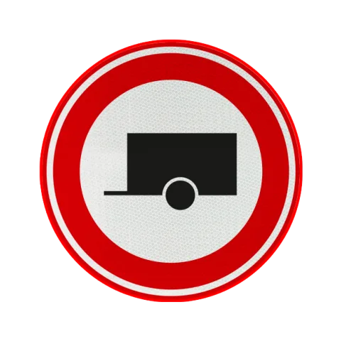 Gesloten voor voertuigen met aanhangwagen