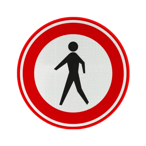 Gesloten voor voetgangers