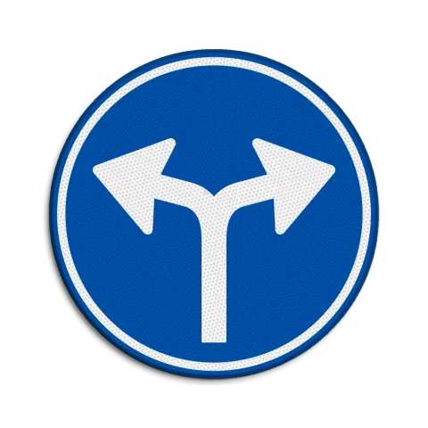 Verplicht linksaf of rechtsaf