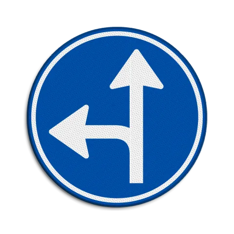 Verplicht rechtdoor of linksaf