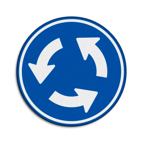 Verplichte rijrichting rotonde