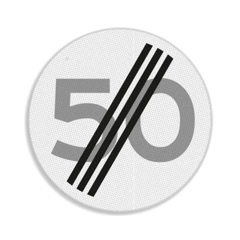 Einde maximumsnelheid 50 km/u