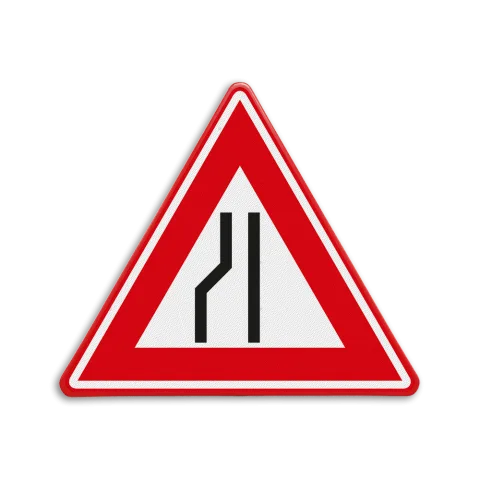 Rijbaanversmalling rechts